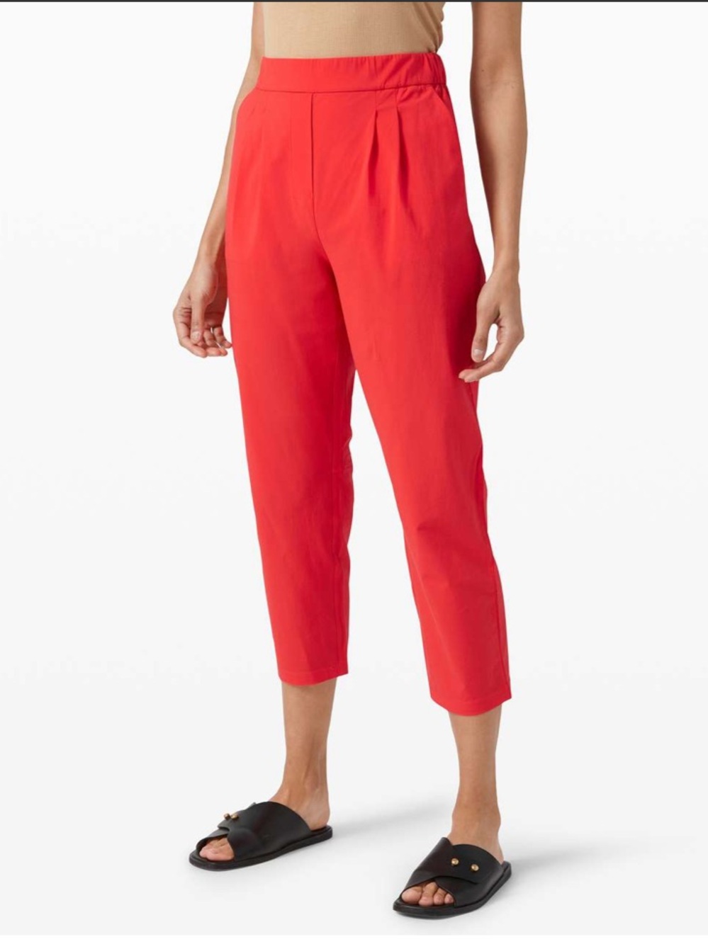 Lululemon Your True Trouser High Rise Crop Pant Carnation Red Size 12 Large